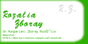 rozalia zboray business card